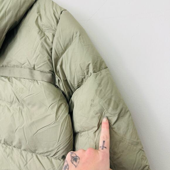 PrAna Hellebore Sage Puffer Coat Zip And Button Up Women’s Size M - Picture 10 of 11